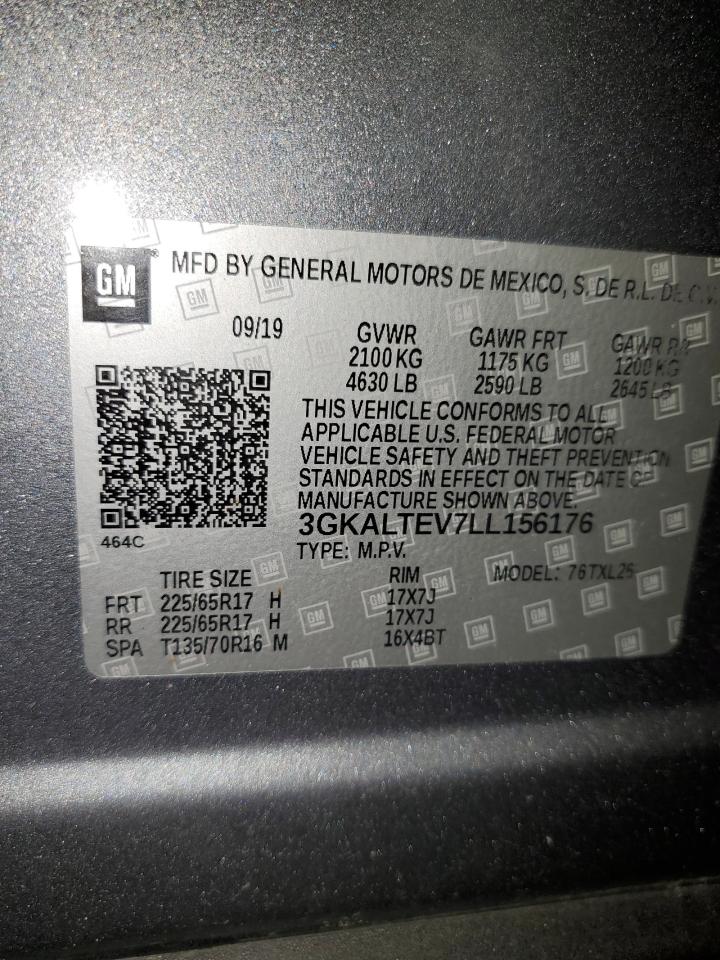 2020 GMC Terrain Sle VIN: 3GKALTEV7LL156176 Lot: 70032395