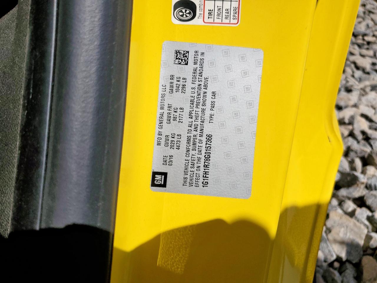 2016 Chevrolet Camaro Ss VIN: 1G1FH1R78G0157366 Lot: 70124505