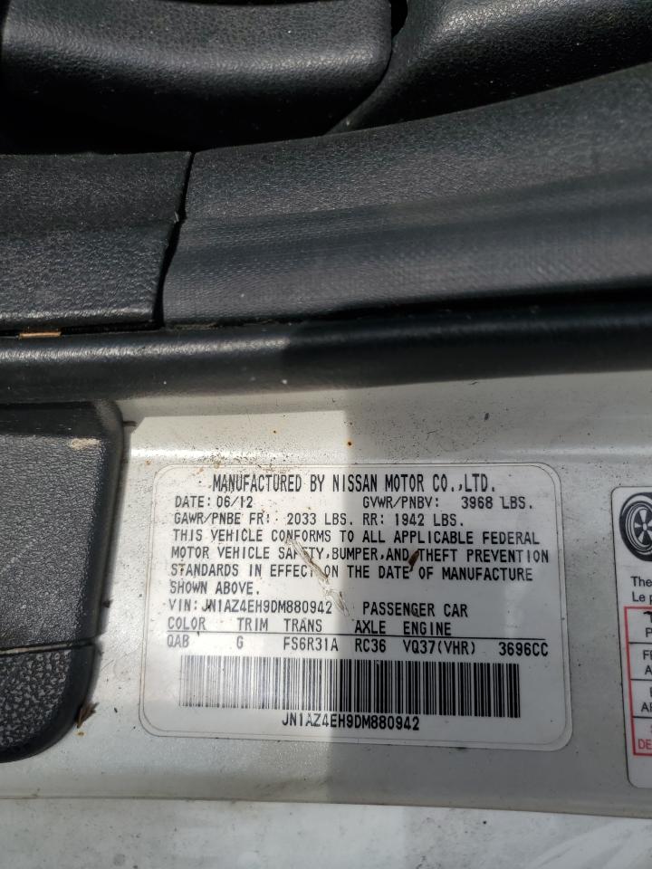 2013 Nissan 370Z Base VIN: JN1AZ4EH9DM880942 Lot: 69393495