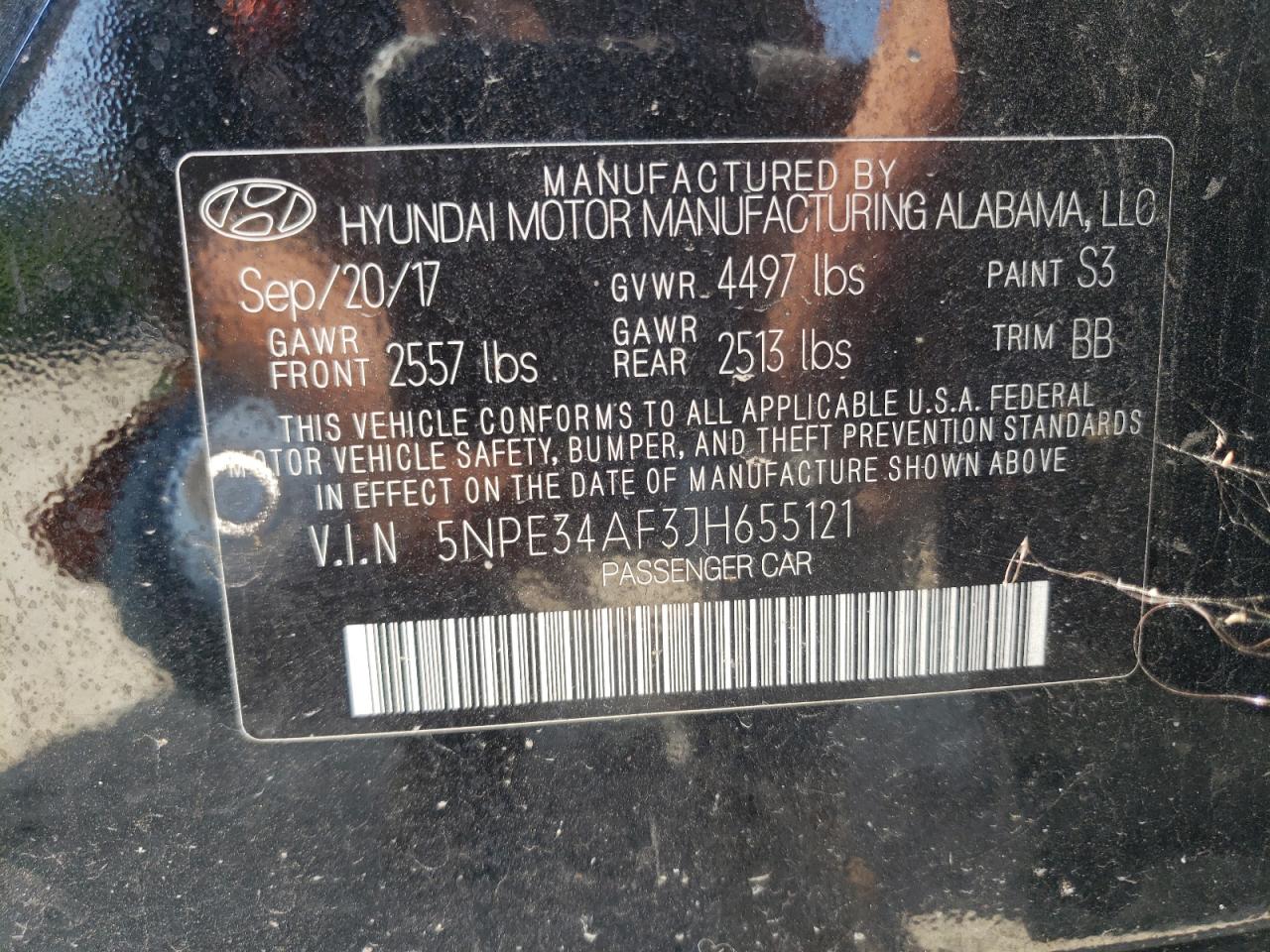 2018 Hyundai Sonata Sport VIN: 5NPE34AF3JH655121 Lot: 68893995