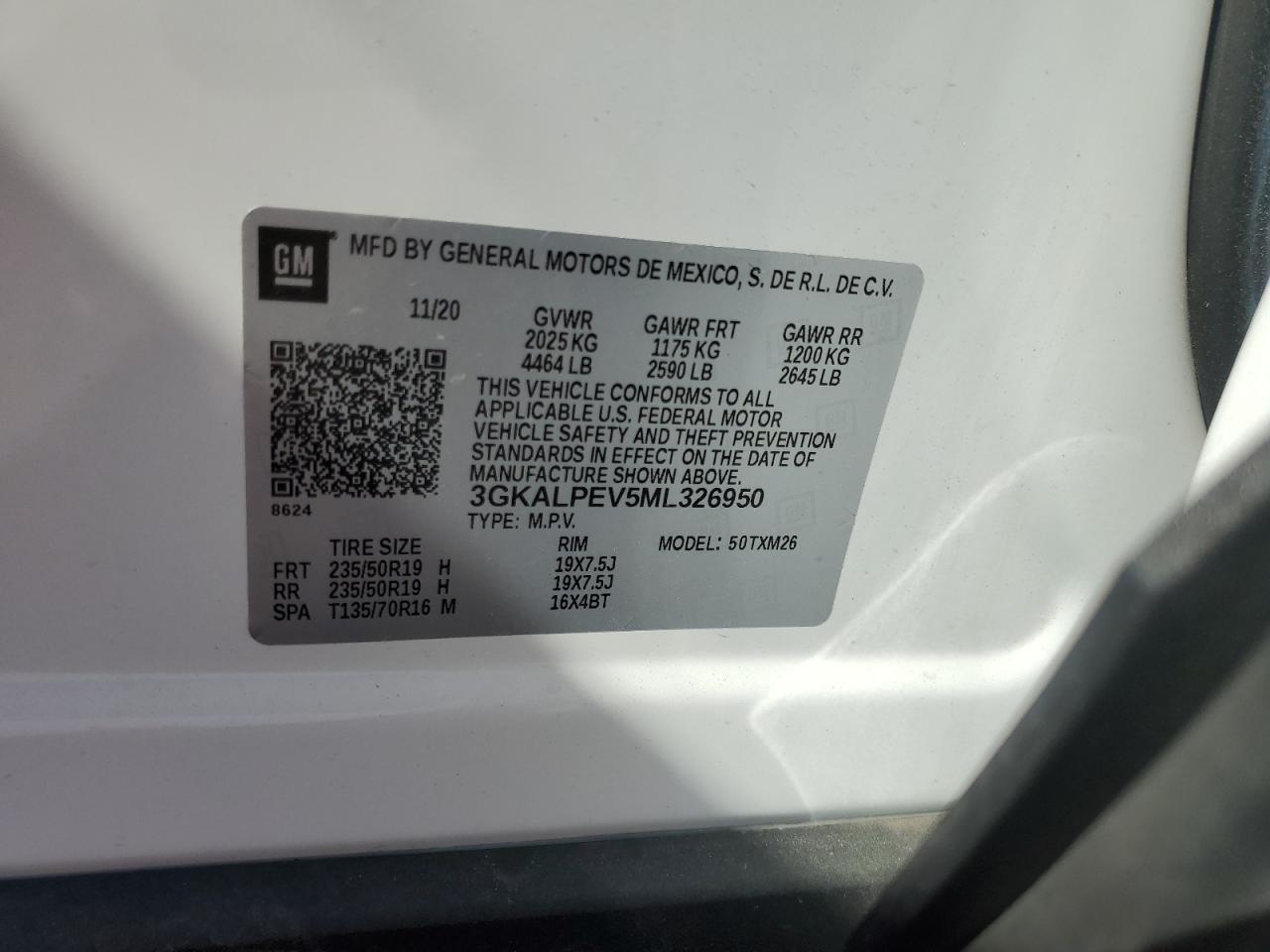 2021 GMC Terrain Slt VIN: 3GKALPEV5ML326950 Lot: 70286025