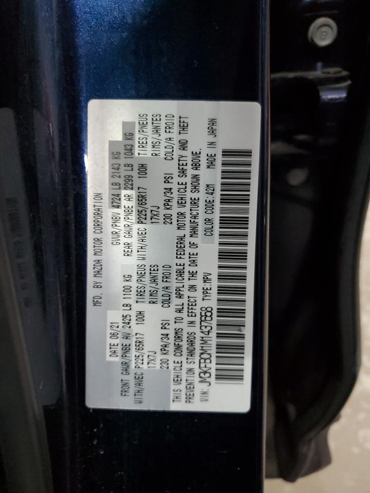 2021 Mazda Cx-5 Touring VIN: JM3KFBCM1M1437658 Lot: 67644475