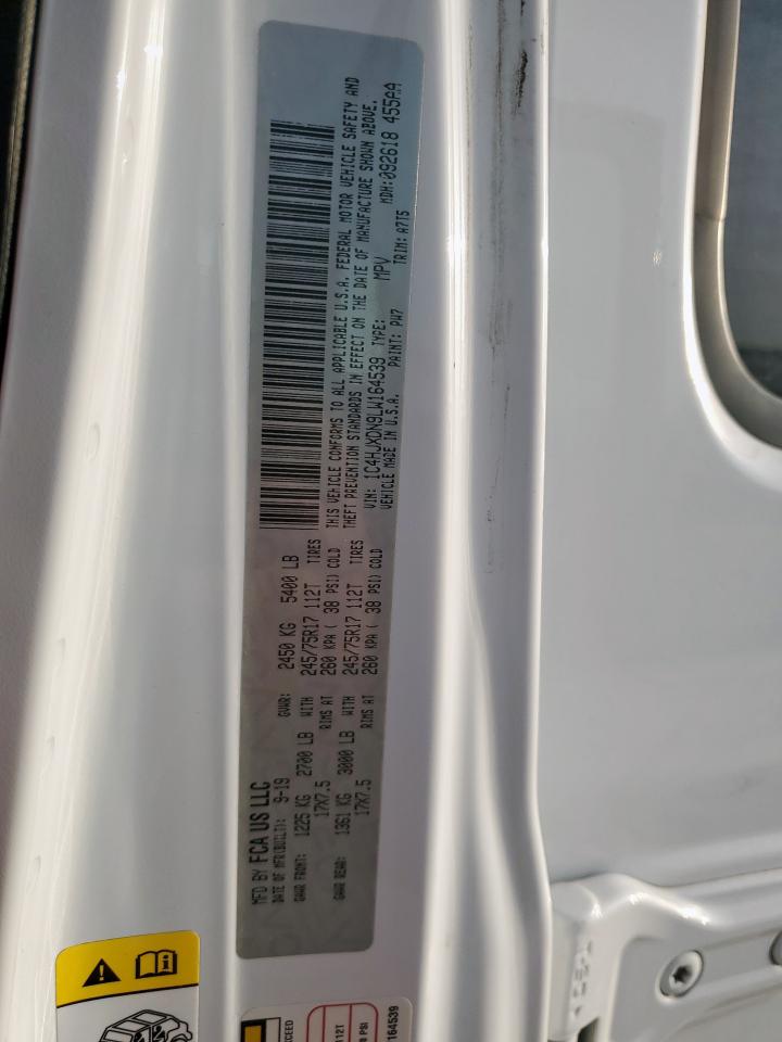 2020 Jeep Wrangler Unlimited Sport VIN: 1C4HJXDN9LW164539 Lot: 70866405
