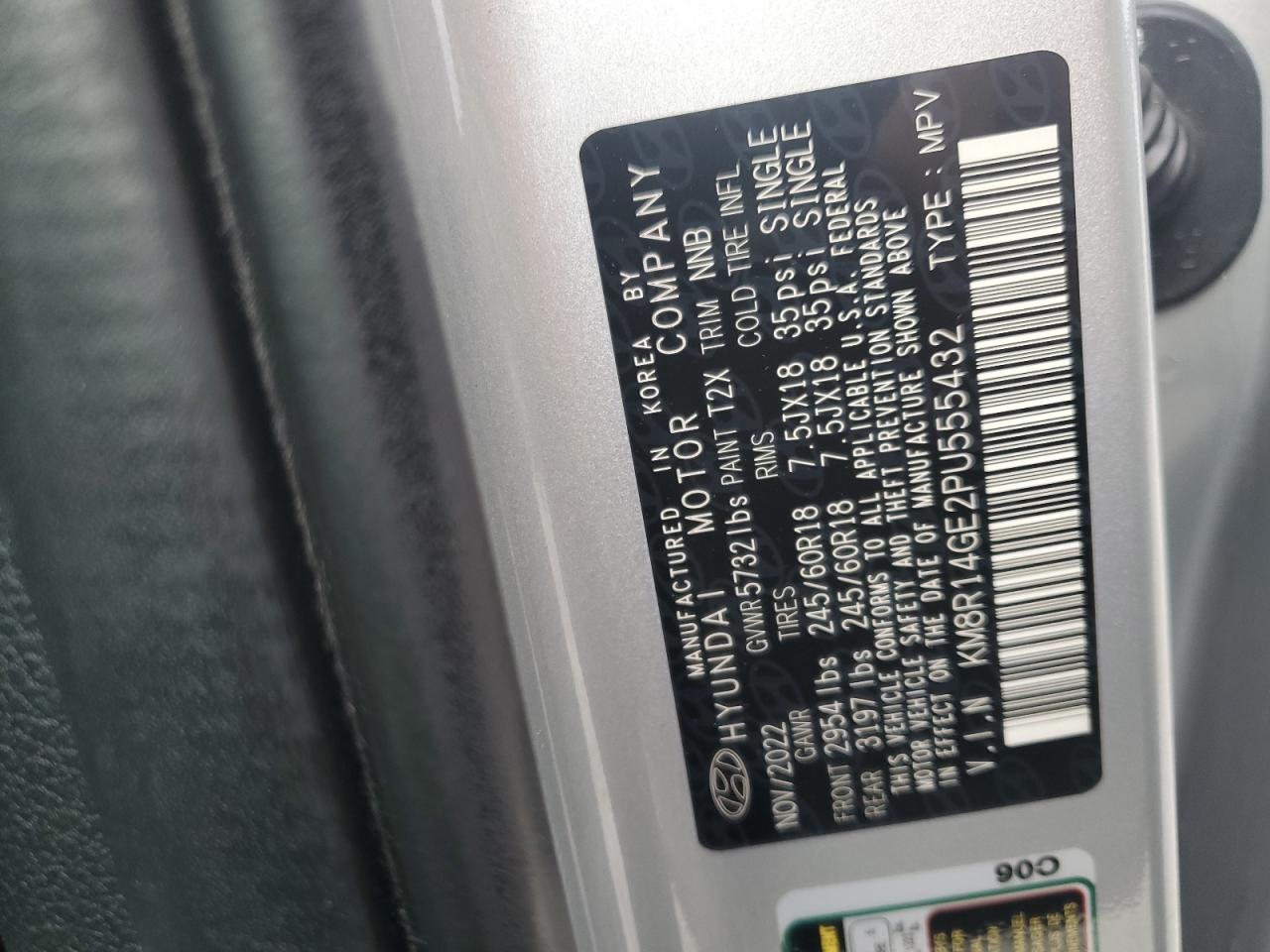 2023 Hyundai Palisade Se VIN: KM8R14GE2PU555432 Lot: 67570275