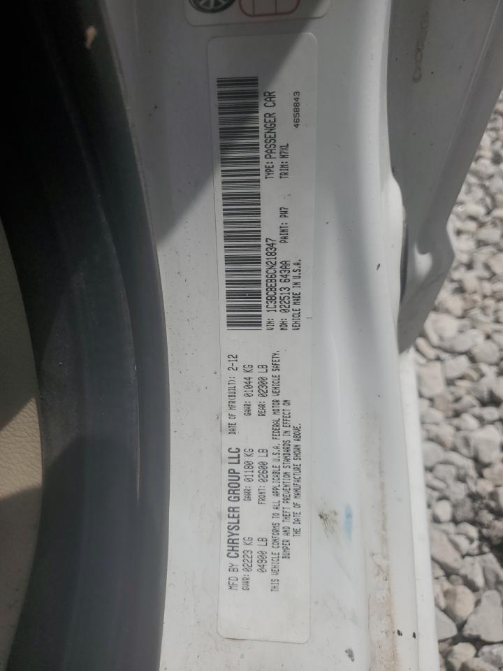 2012 Chrysler 200 Touring VIN: 1C3BCBEB6CN218347 Lot: 66457955