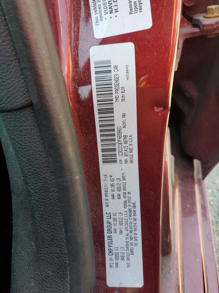 2015 Chrysler 200 C VIN: 1C3CCCCB7FN559421 Lot: 68360105