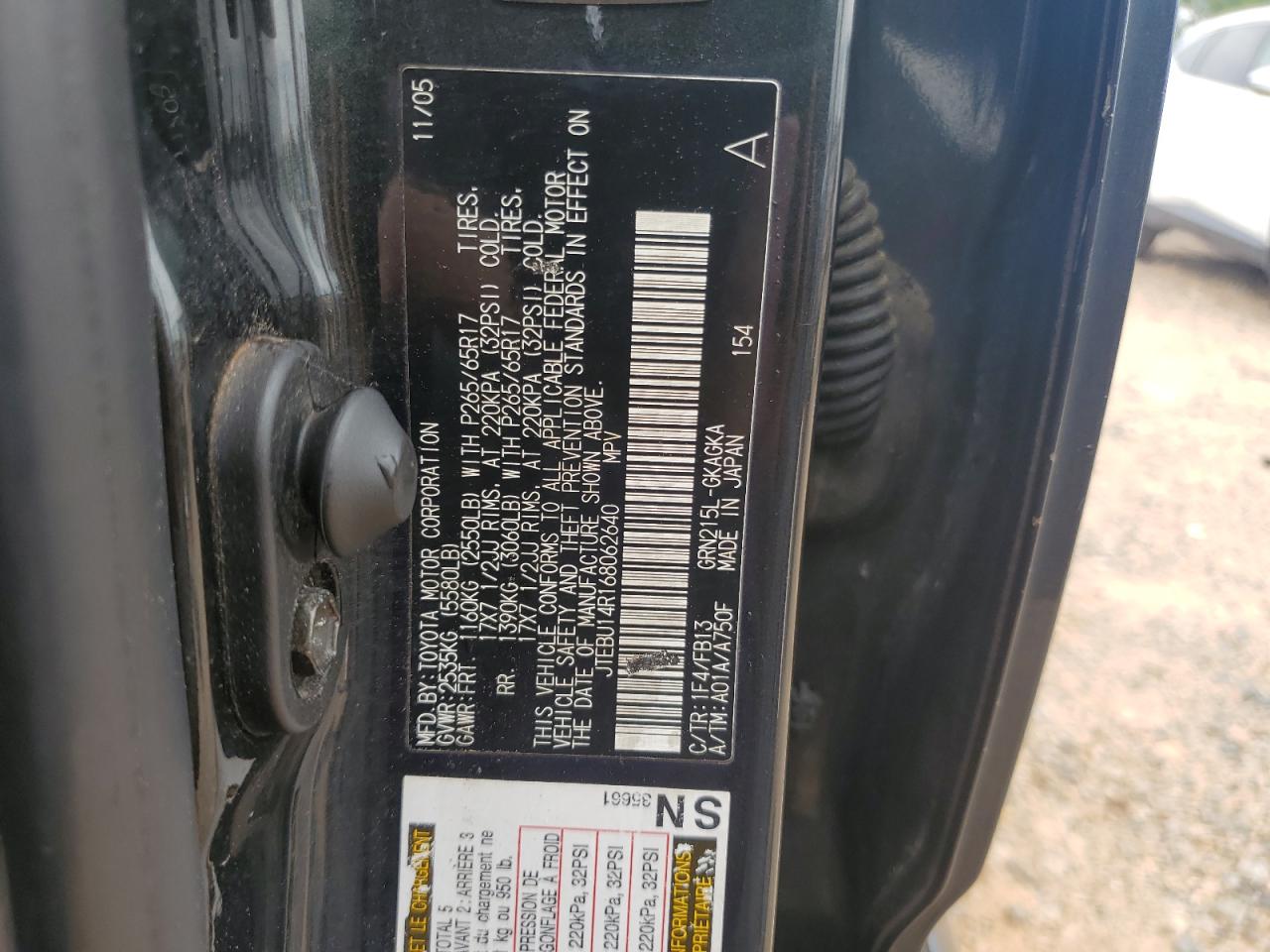 2006 Toyota 4Runner Sr5 VIN: JTEBU14R168062640 Lot: 67246925