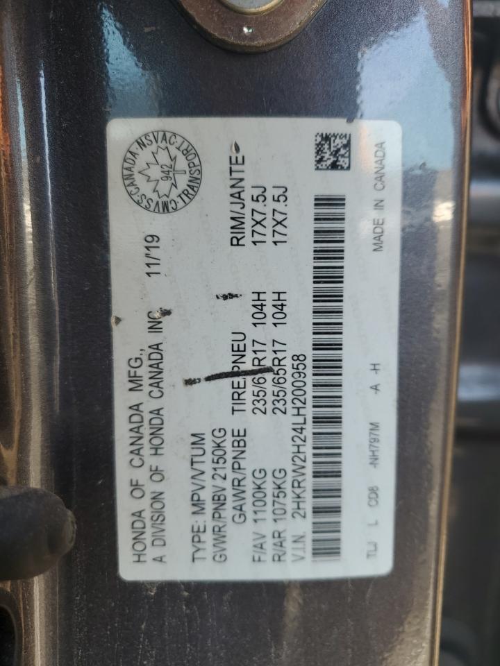 2020 Honda Cr-V Lx VIN: 2HKRW2H24LH200958 Lot: 65522345