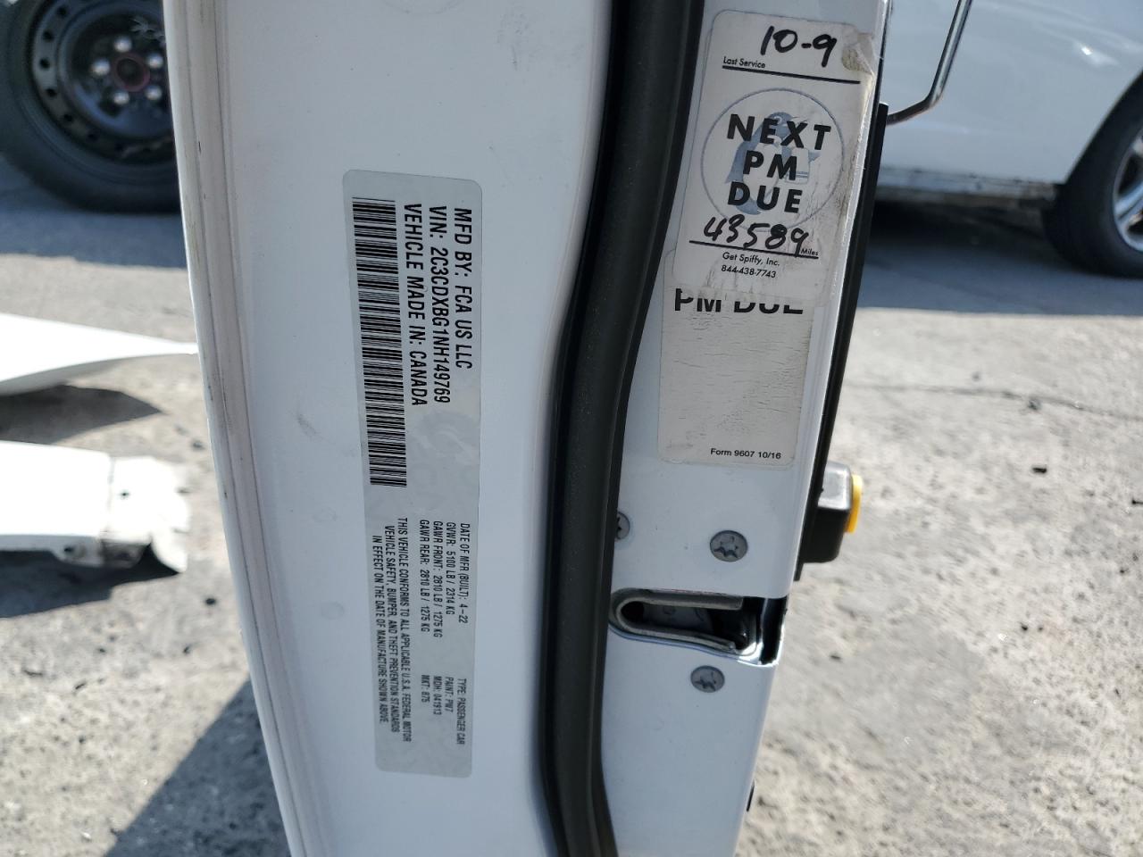 2022 Dodge Charger Sxt VIN: 2C3CDXBG1NH149769 Lot: 68950455