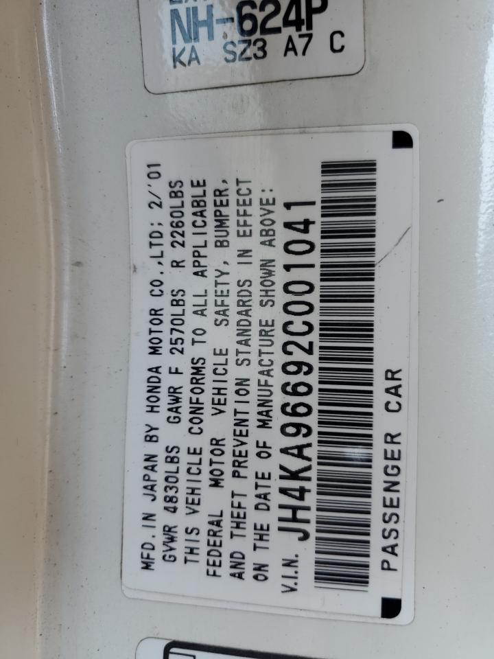 2002 Acura 3.5Rl VIN: JH4KA96692C001041 Lot: 69428335