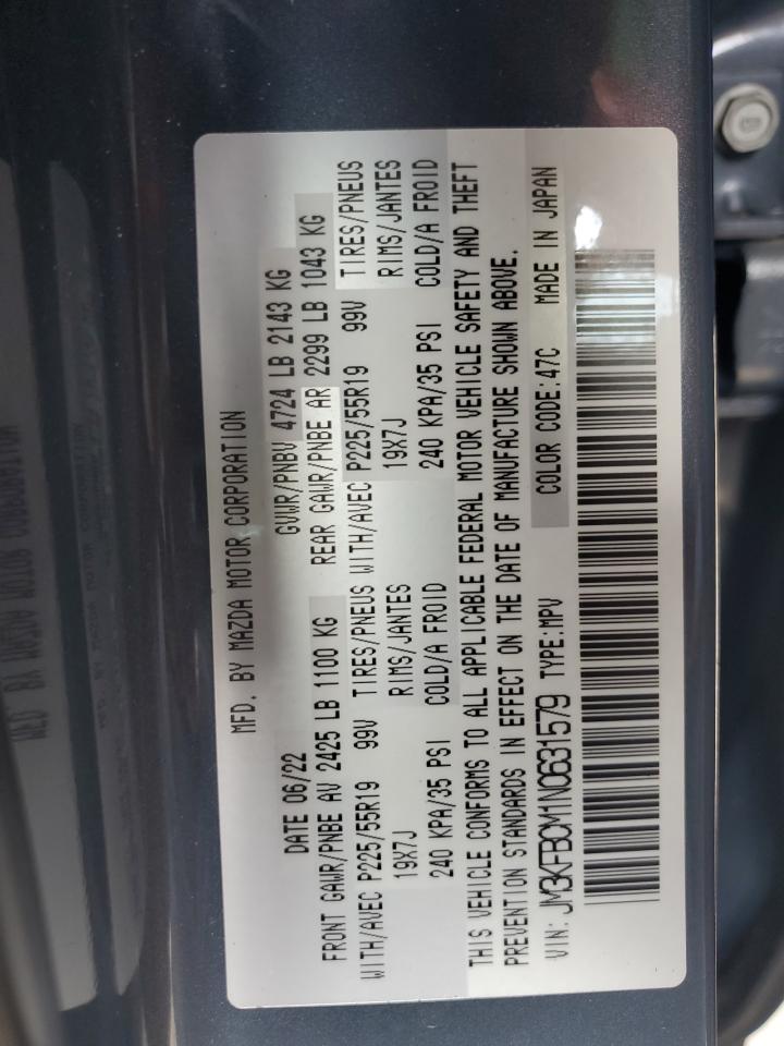 2022 Mazda Cx-5 Preferred VIN: JM3KFBCM1N0631579 Lot: 68084395