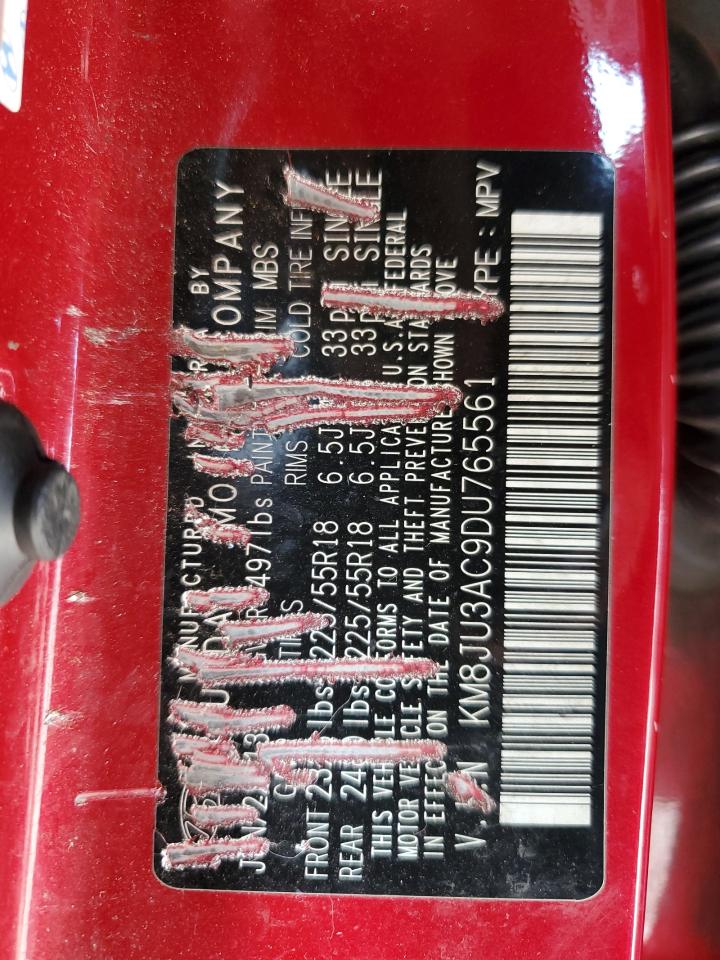 2013 Hyundai Tucson Gls VIN: KM8JU3AC9DU765561 Lot: 71099605