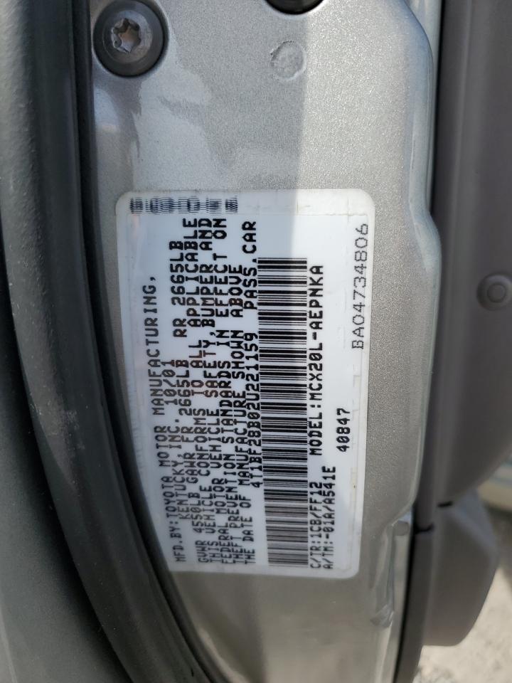 2002 Toyota Avalon Xl VIN: 4T1BF28B02U221159 Lot: 70495115