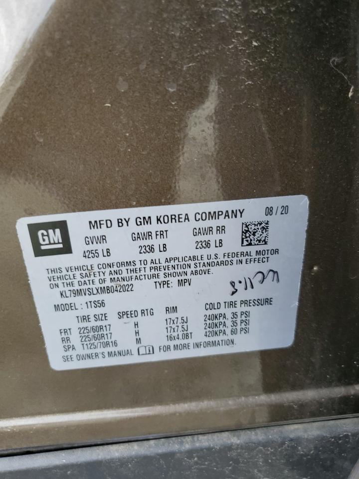 2021 Chevrolet Trailblazer Activ VIN: KL79MVSLXMB042022 Lot: 70803685