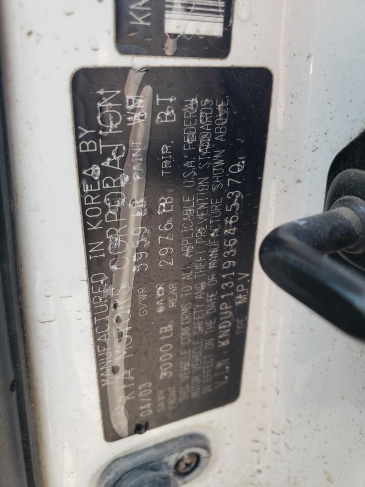 2003 Kia Sedona Ex VIN: KNDUP131936465370 Lot: 67221905