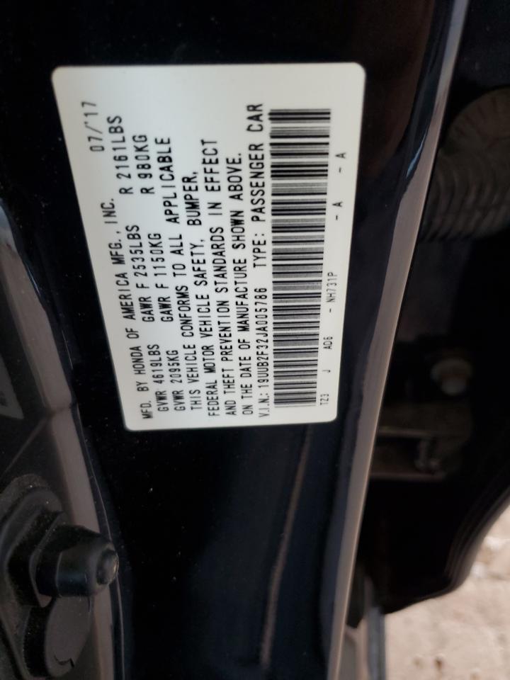 2018 Acura Tlx VIN: 19UUB2F32JA005786 Lot: 68511285