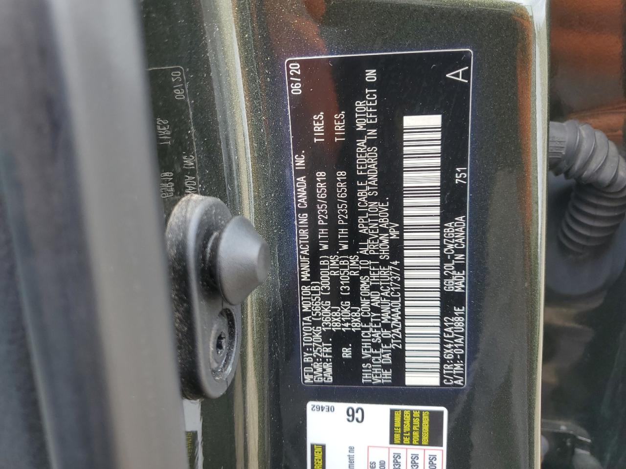 2020 Lexus Rx 350 Base VIN: 2T2AZMAA0LC173774 Lot: 70718285