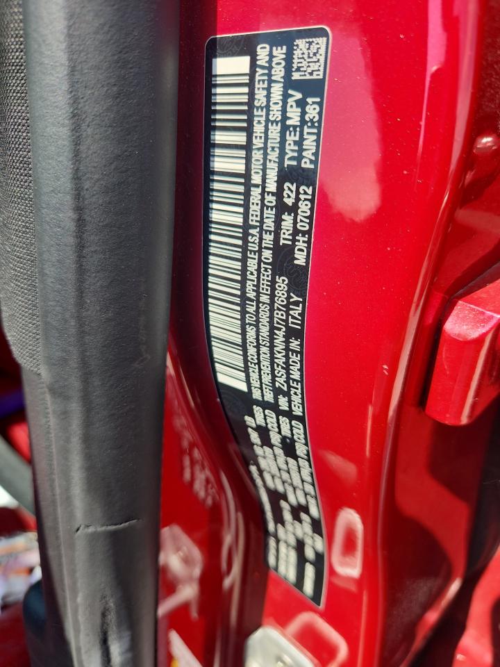 2018 Alfa Romeo Stelvio Ti Sport VIN: ZASFAKNN4J7B76895 Lot: 70300595