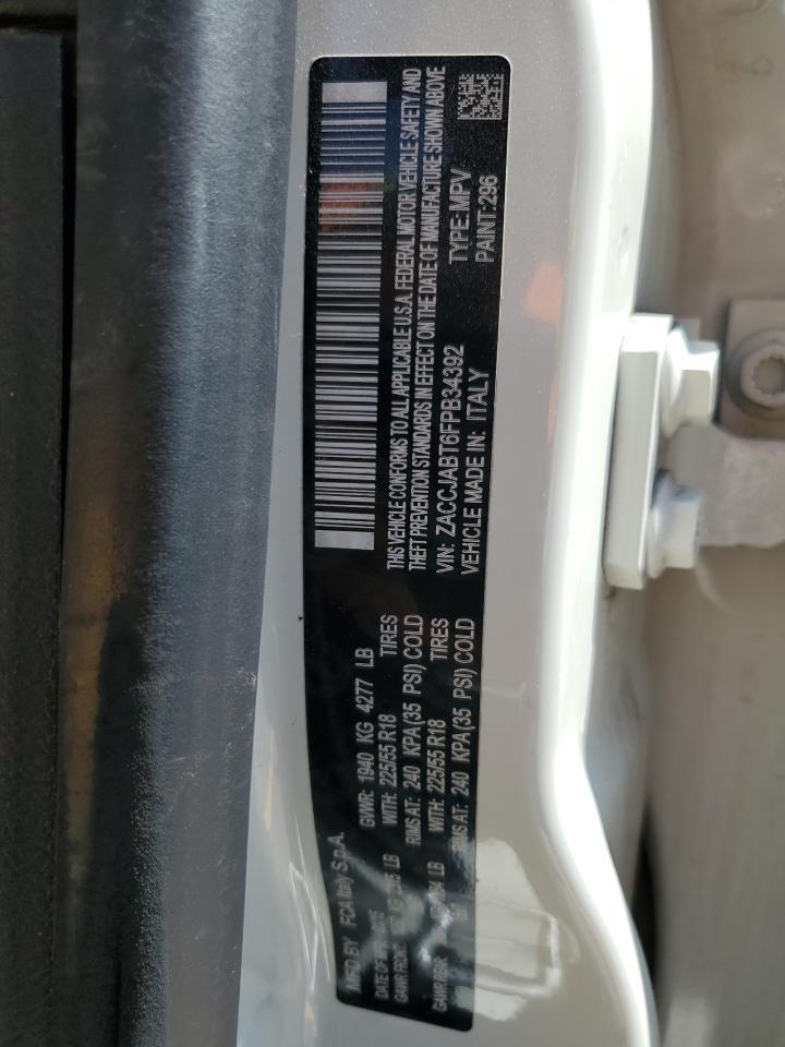 2015 Jeep Renegade Latitude VIN: ZACCJABT6FPB34392 Lot: 68340495