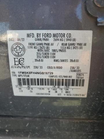 2022 FORD EXPLORER LIMITED
