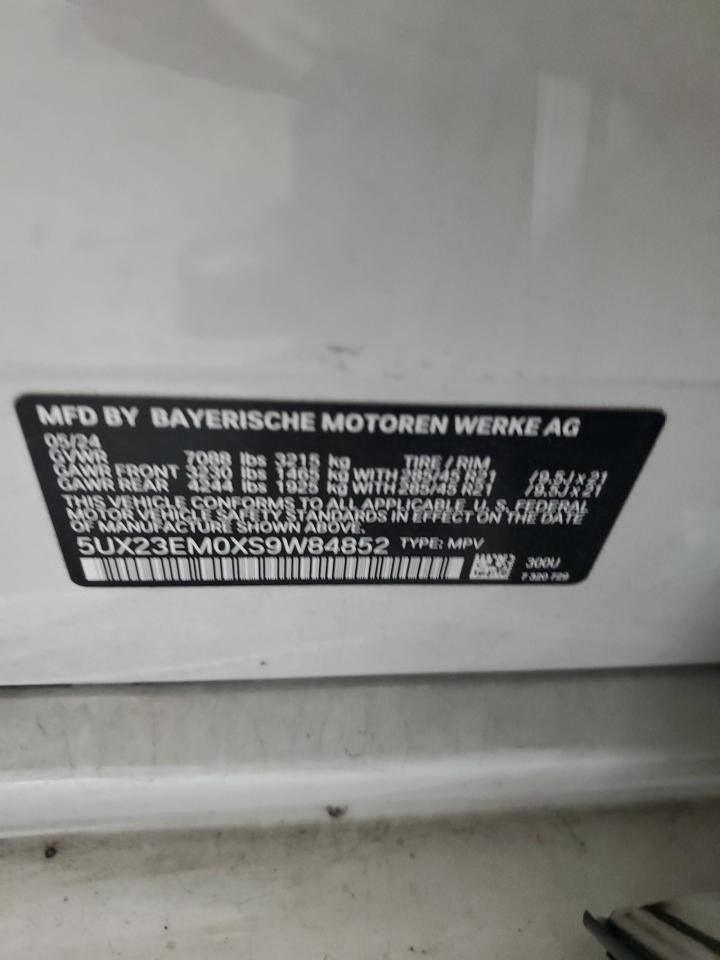 2025 BMW X7 xDrive40I VIN: 5UX23EM0XS9W84852 Lot: 67195885