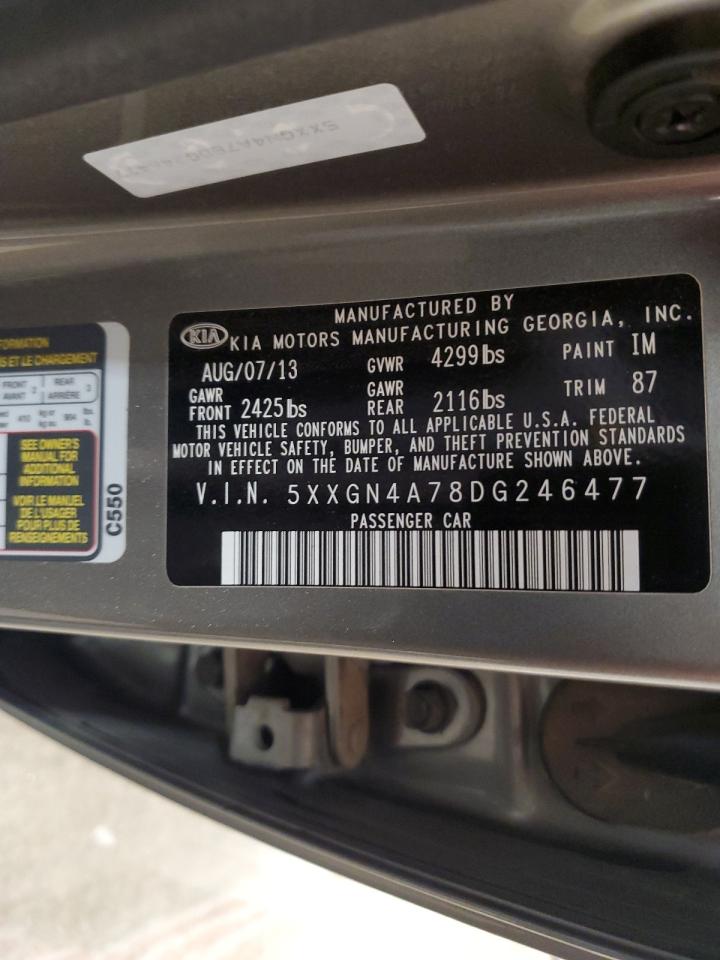 2013 Kia Optima Ex VIN: 5XXGN4A78DG246477 Lot: 66842535