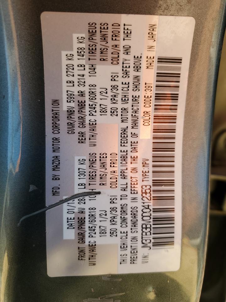 2013 Mazda Cx-9 Sport VIN: JM3TB3BV0D0412353 Lot: 69211495