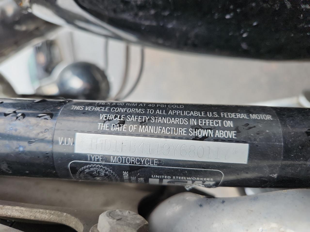 2009 Harley-Davidson Flhr VIN: 1HD1FB4119Y680117 Lot: 70212155