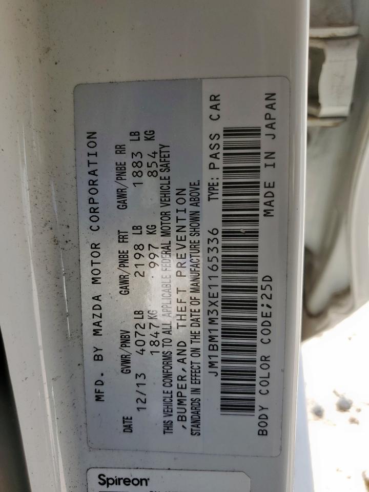 2014 Mazda 3 Grand Touring VIN: JM1BM1M3XE1165336 Lot: 70553085