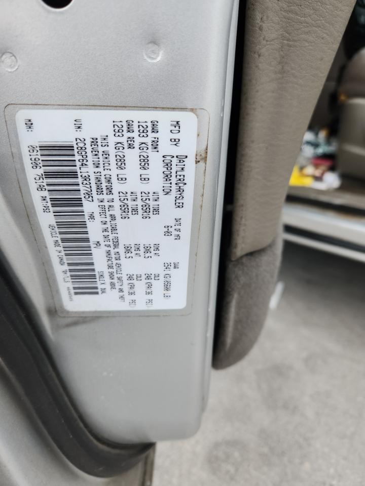 2003 Chrysler Town & Country Limited VIN: 2C8GP64L13R377057 Lot: 86244495