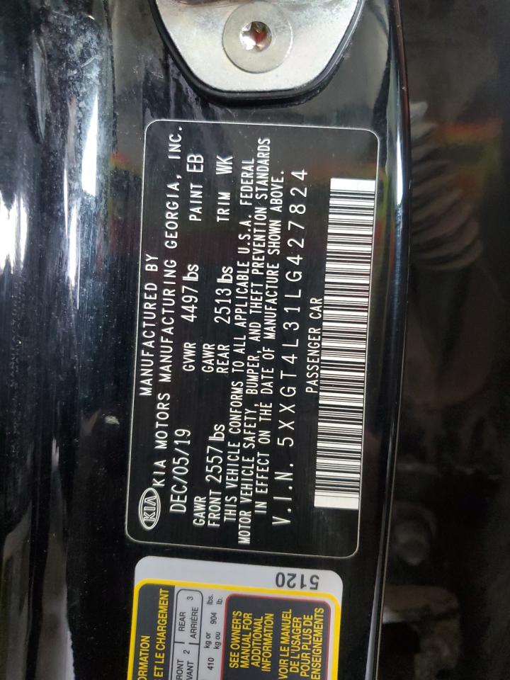 2020 Kia Optima Lx VIN: 5XXGT4L31LG427824 Lot: 68214145