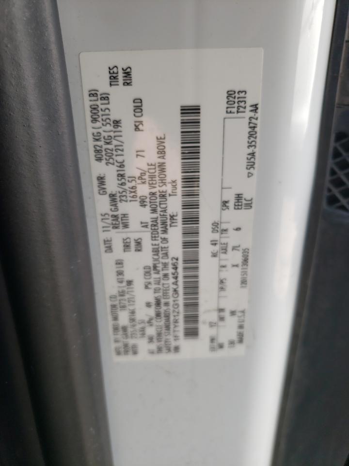 2016 Ford Transit T-250 VIN: 1FTYR1ZG1GKA45462 Lot: 68673465