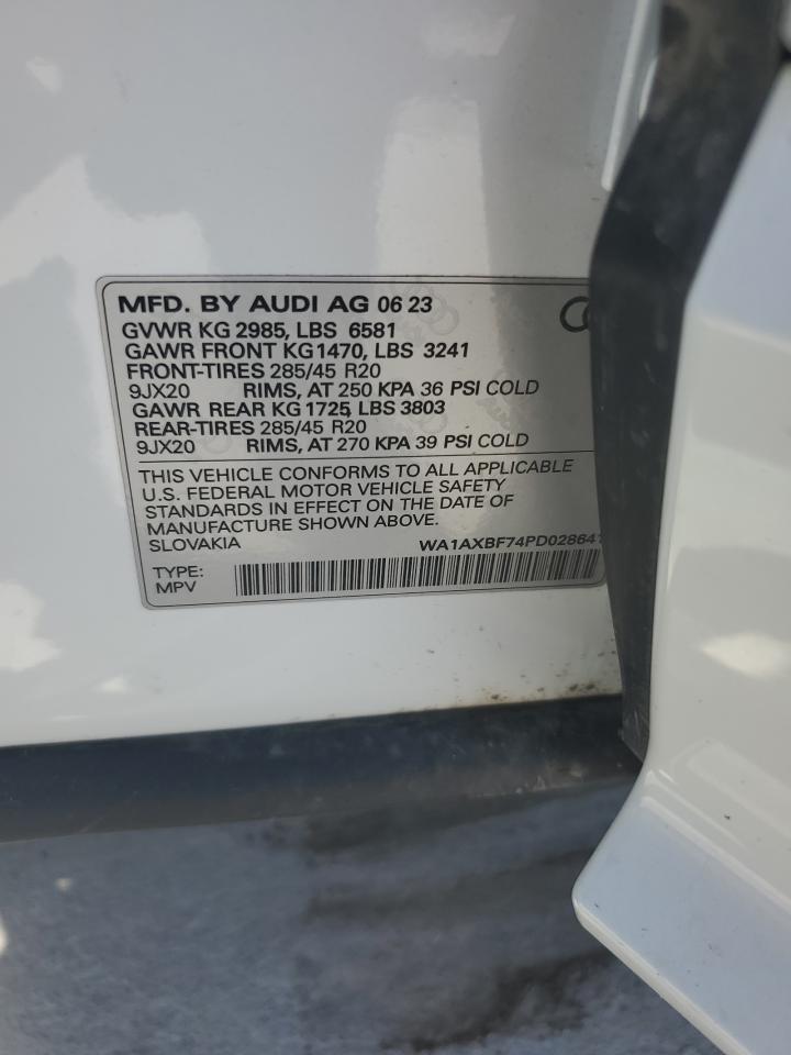 2023 Audi Q7 Premium VIN: WA1AXBF74PD028641 Lot: 69820775