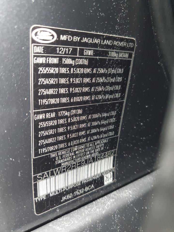 2018 Land Rover Range Rover Sport Supercharged Dynamic VIN: SALWR2RE9JA184482 Lot: 67493055