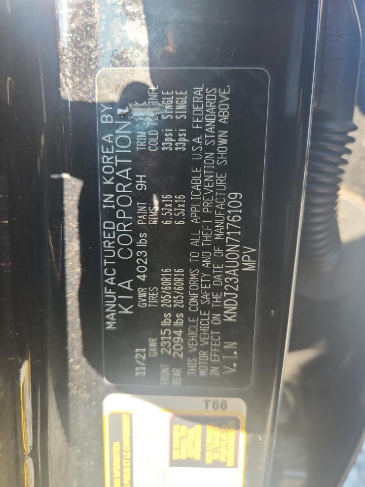 2022 Kia Soul Lx VIN: KNDJ23AU0N7176109 Lot: 68301735