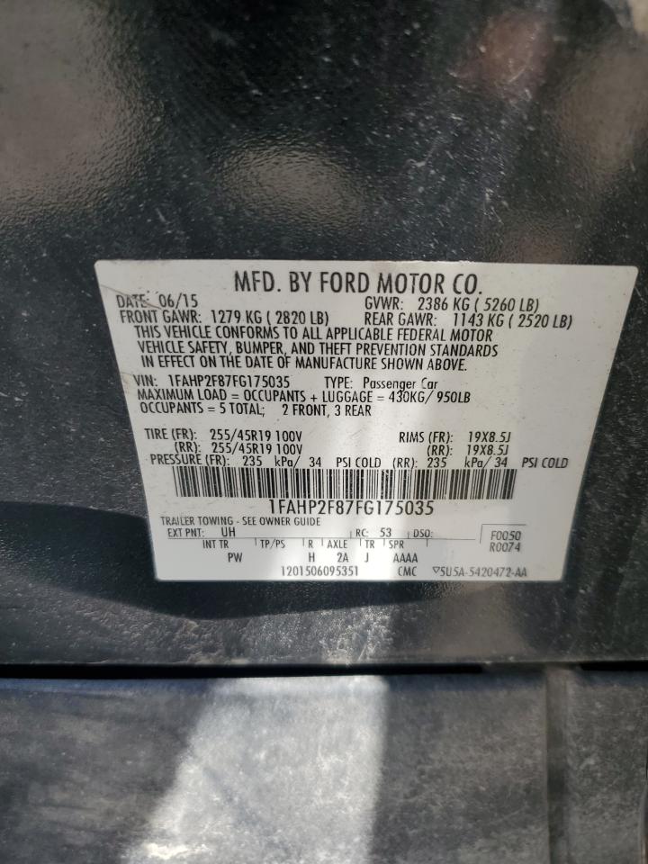 2015 Ford Taurus Limited VIN: 1FAHP2F87FG175035 Lot: 67471715