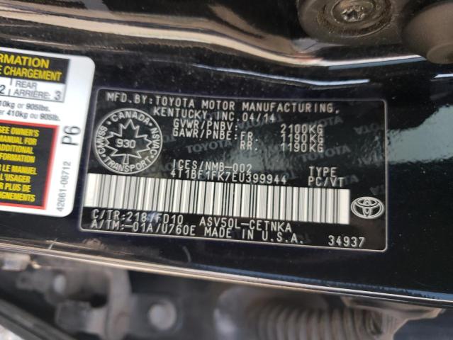 2014 TOYOTA CAMRY L  