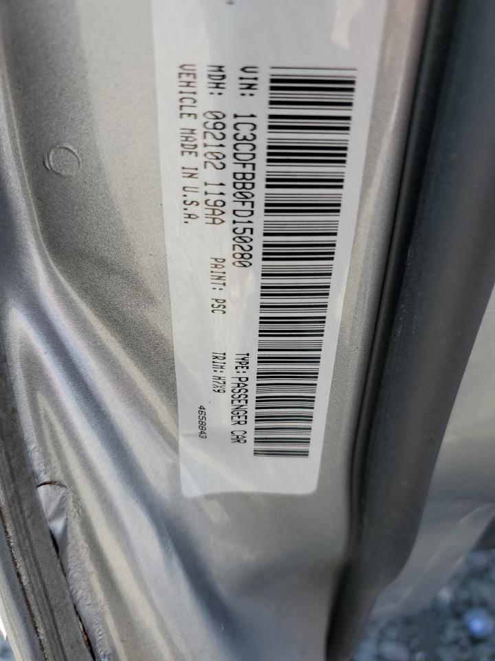 2015 Dodge Dart Sxt VIN: 1C3CDFBB0FD150280 Lot: 69266235