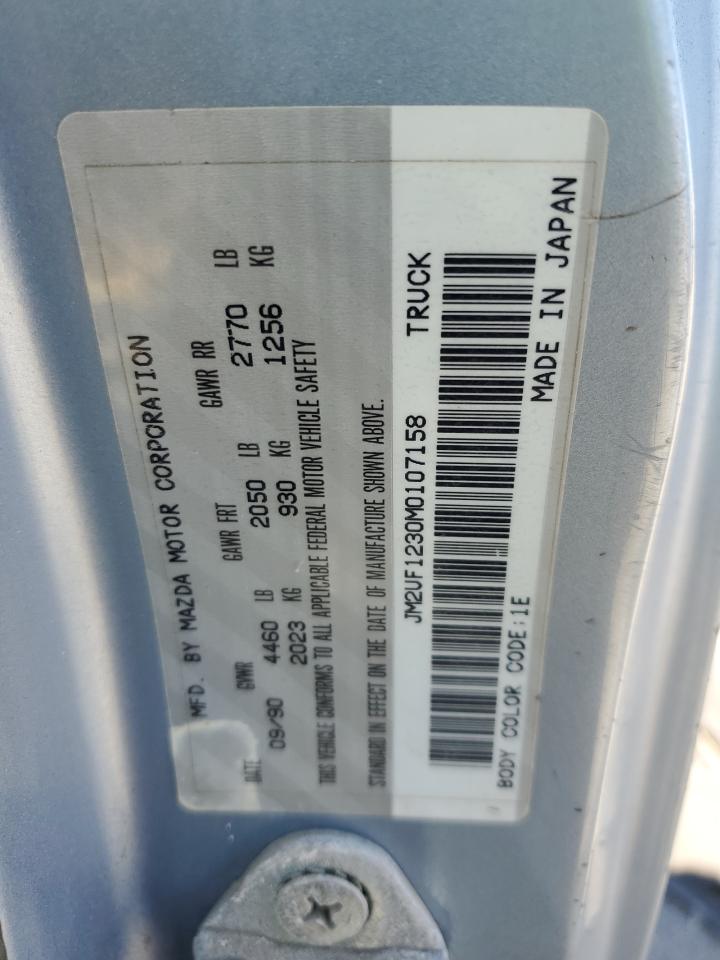 1991 Mazda B2200 Short Bed VIN: JM2UF1230M0107158 Lot: 67405675