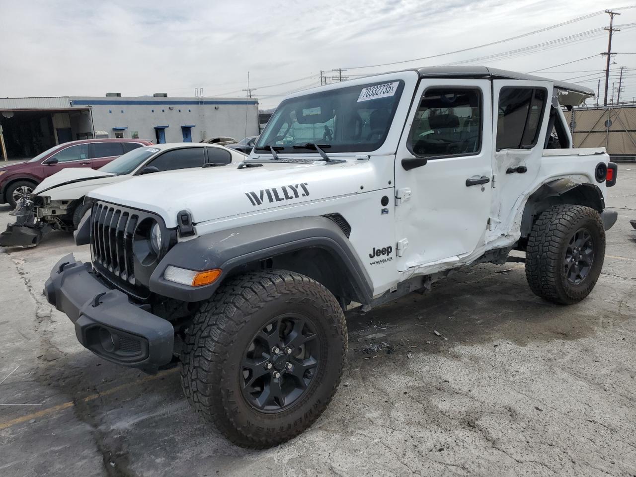 2021 Jeep Wrangler Unlimited Sport white null gas 1C4HJXDG5MW614139 photo #1