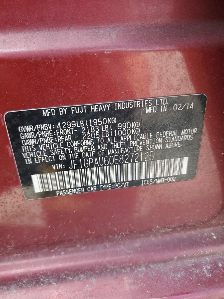 2014 Subaru Impreza Sport Limited VIN: JF1GPAU60E8272125 Lot: 70945065