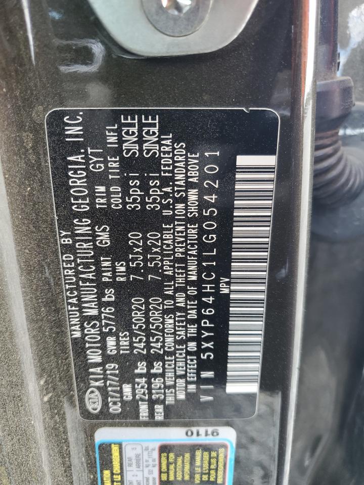 2020 Kia Telluride S VIN: 5XYP64HC1LG054201 Lot: 70052835