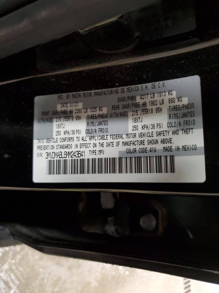 2021 Mazda Cx-30 Select VIN: 3MVDMABL6MM243641 Lot: 67896255