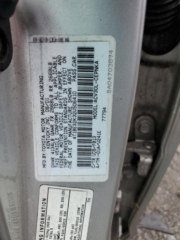 2000 Toyota Camry Le VIN: 4T1BE32K32U506410 Lot: 70686645