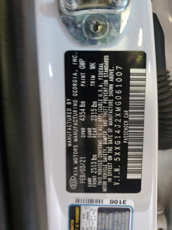 2021 Kia K5 Lxs VIN: 5XXG14J2XMG061007 Lot: 68077845