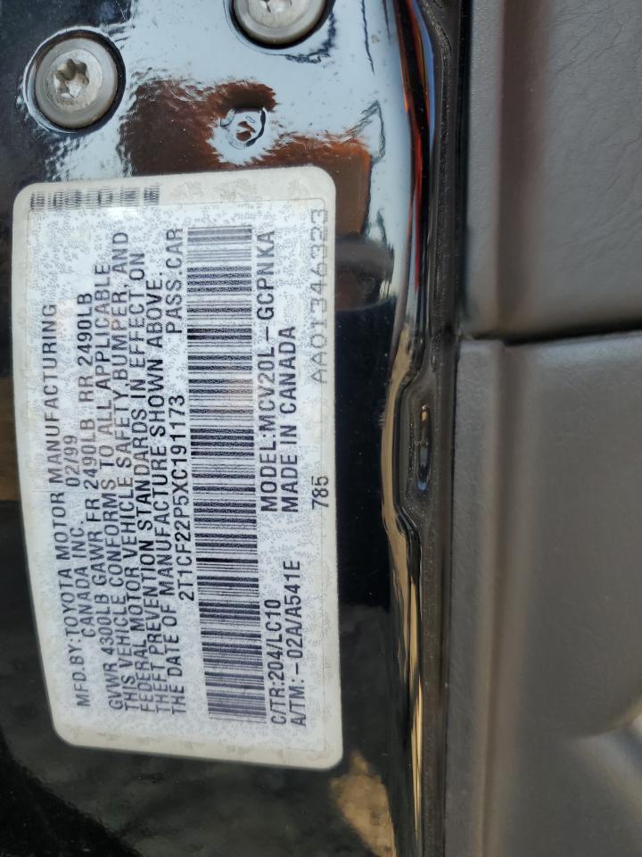 1999 Toyota Camry Solara Se VIN: 2T1CF22P5XC191173 Lot: 67523035