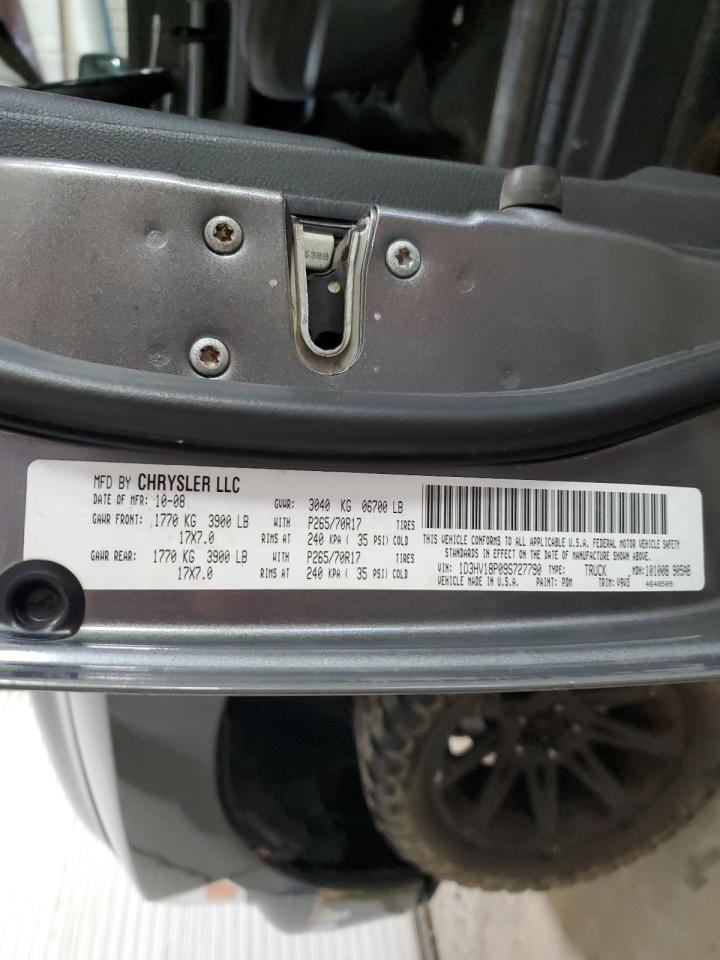 2009 Dodge Ram 1500 VIN: 1D3HV18P09S727790 Lot: 85814785