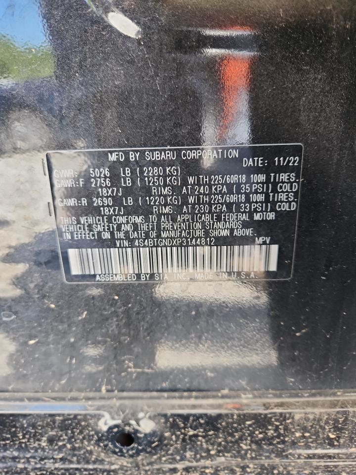 2023 Subaru Outback Limited Xt VIN: 4S4BTGNDXP3144812 Lot: 69686655