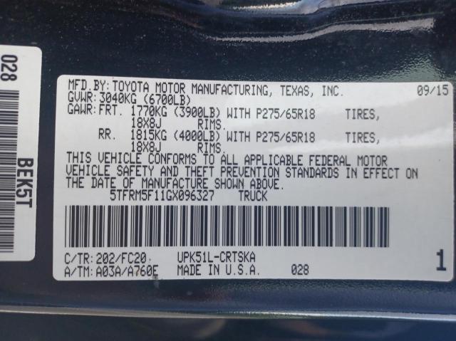 2016 TOYOTA TUNDRA DOUBLE CAB SR  