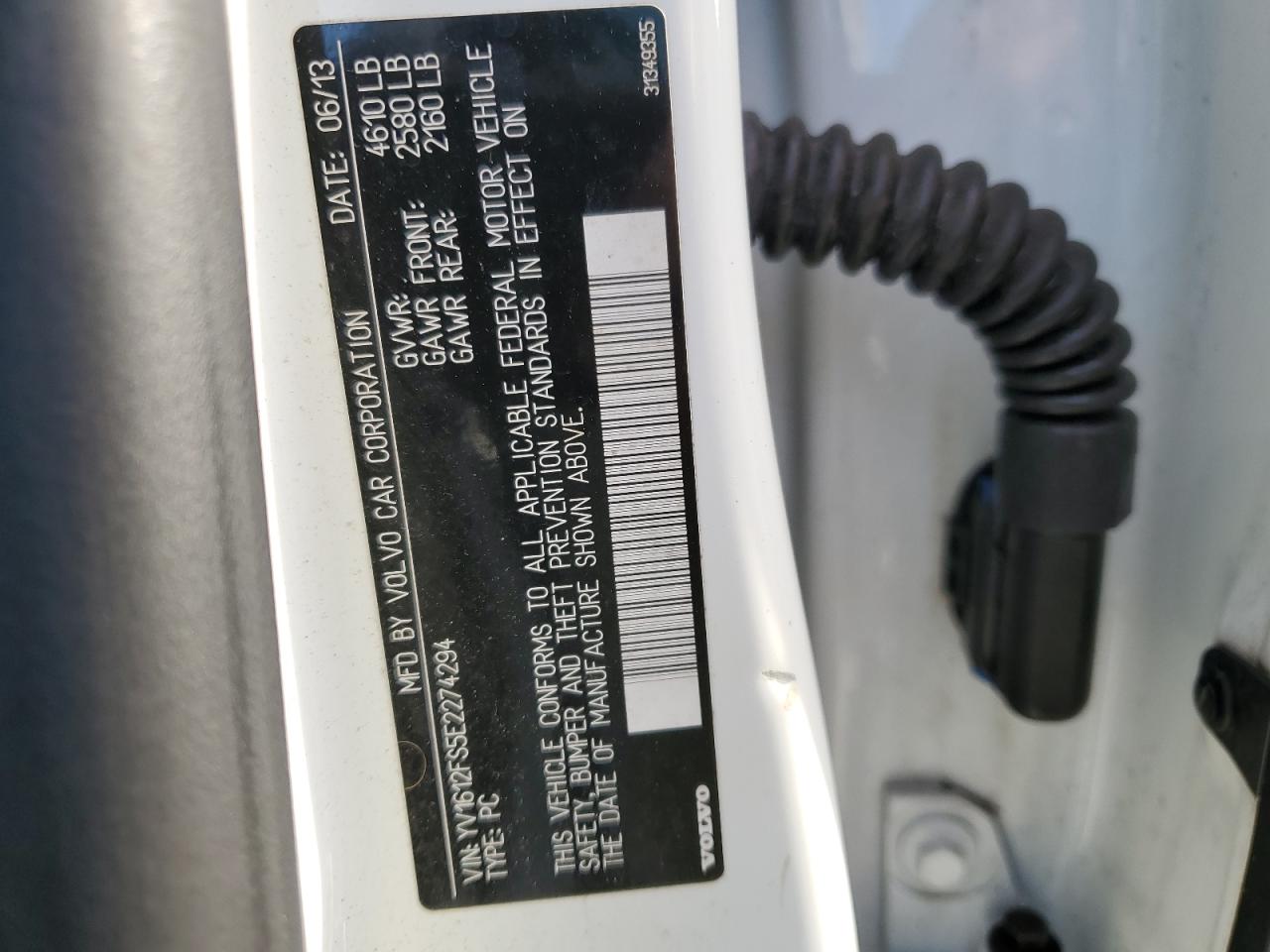 2014 Volvo S60 T5 VIN: YV1612FS5E2274294 Lot: 82078085